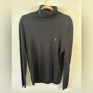 ALLSAINTS black turtleneck long sleeve size‎ small cotton and modal material